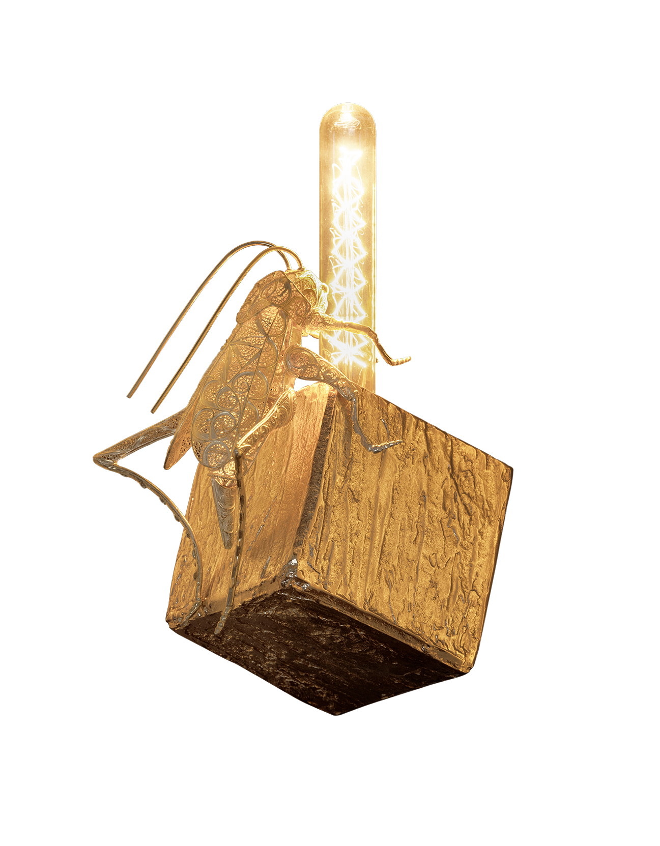 Geode filigree krekel kleine wandlamp