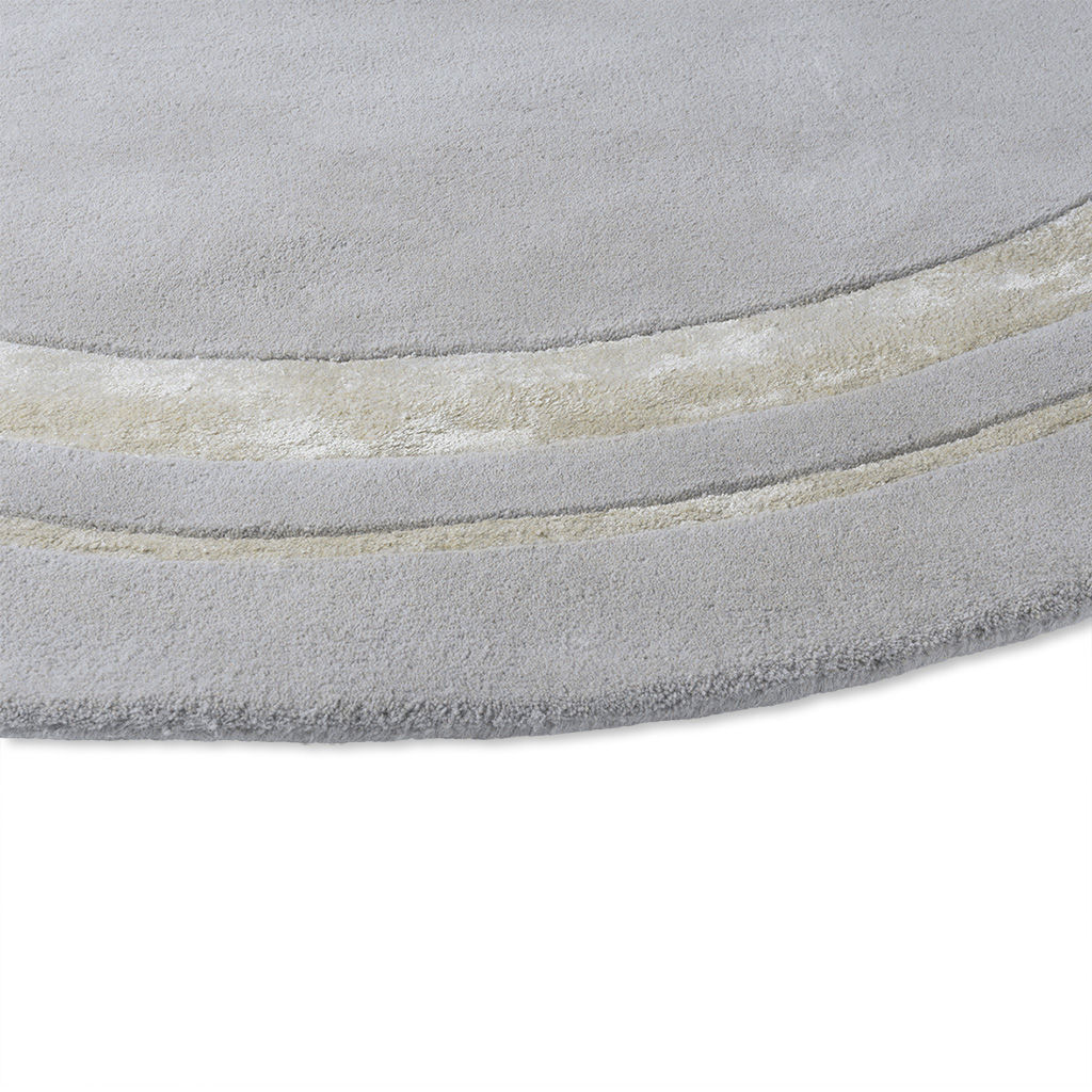 Redbrook zilver rond vloerkleed | Maat: Ø 150 cm