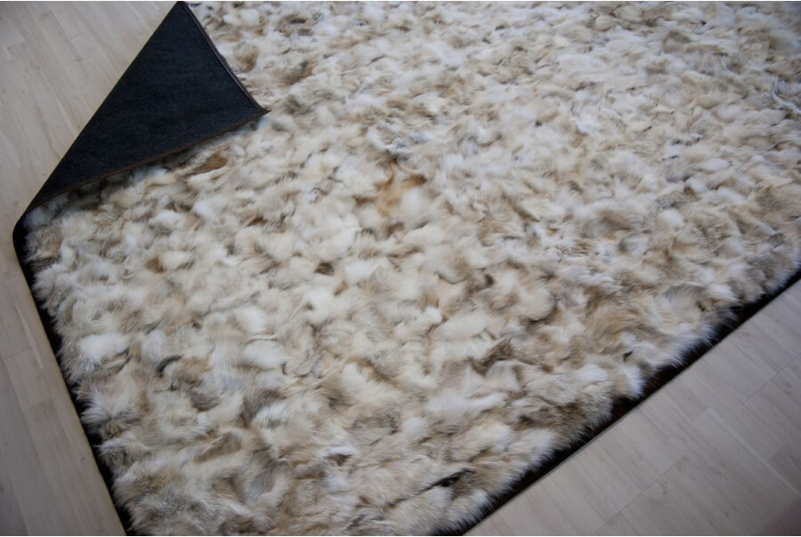 Tapis en fourrure Wolf | Taille: 210 × 210 cm
