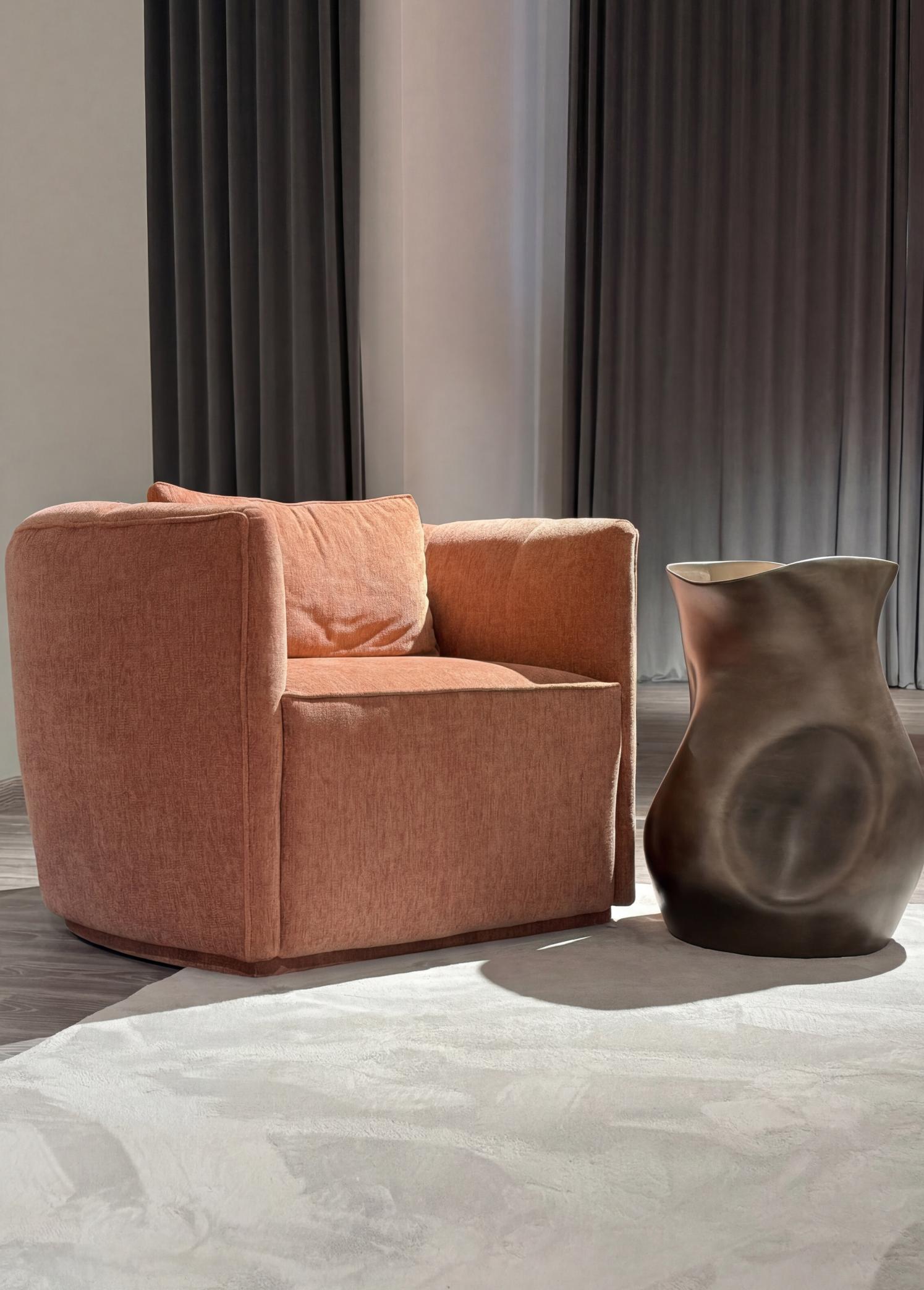 Gaia roze compacte fauteuil