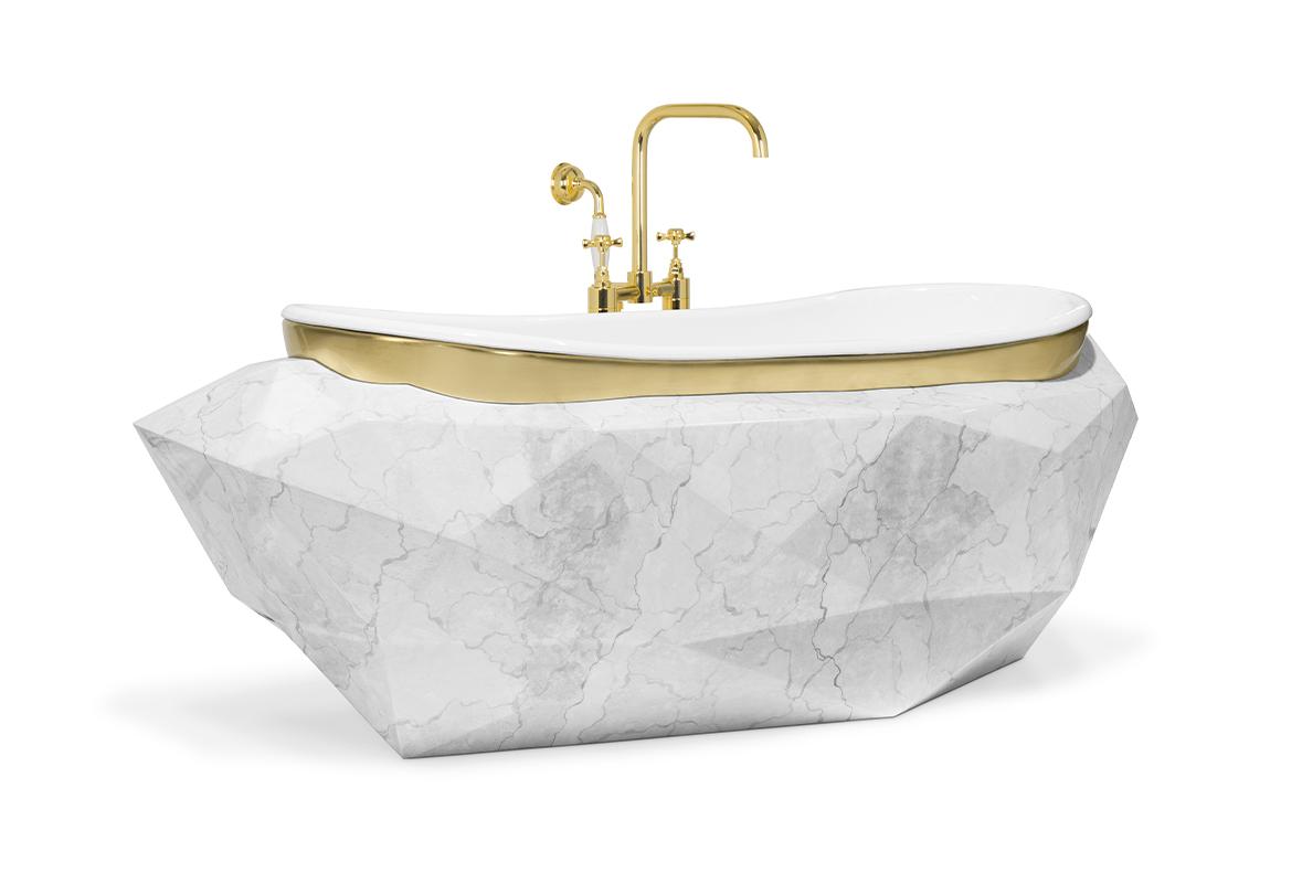 Baignoire Gemstone en marbre composite