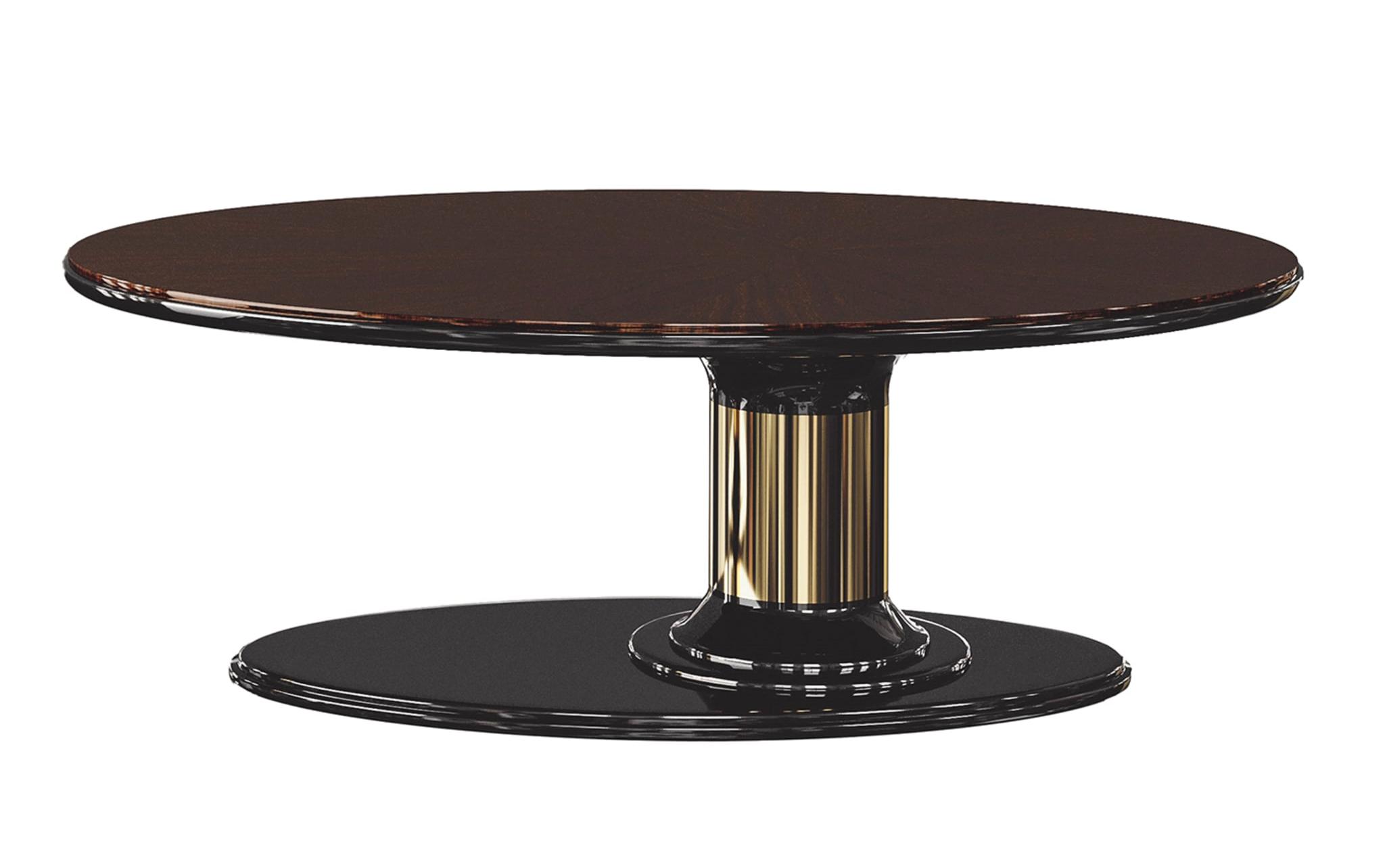 Table basse ronde Dilan | Dimensions: B 130 × D 90 × H 40 cm Table basse ronde Dilan | Dimensions: B 130 × D 90 × H 40 cm