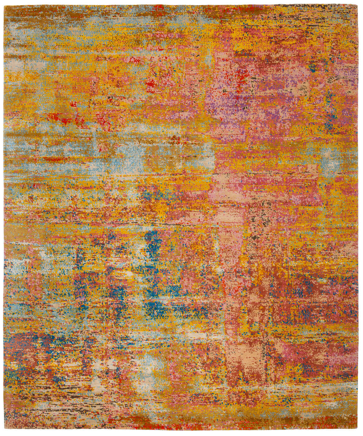 Artwork 18 veelkleurig roze vloerkleed