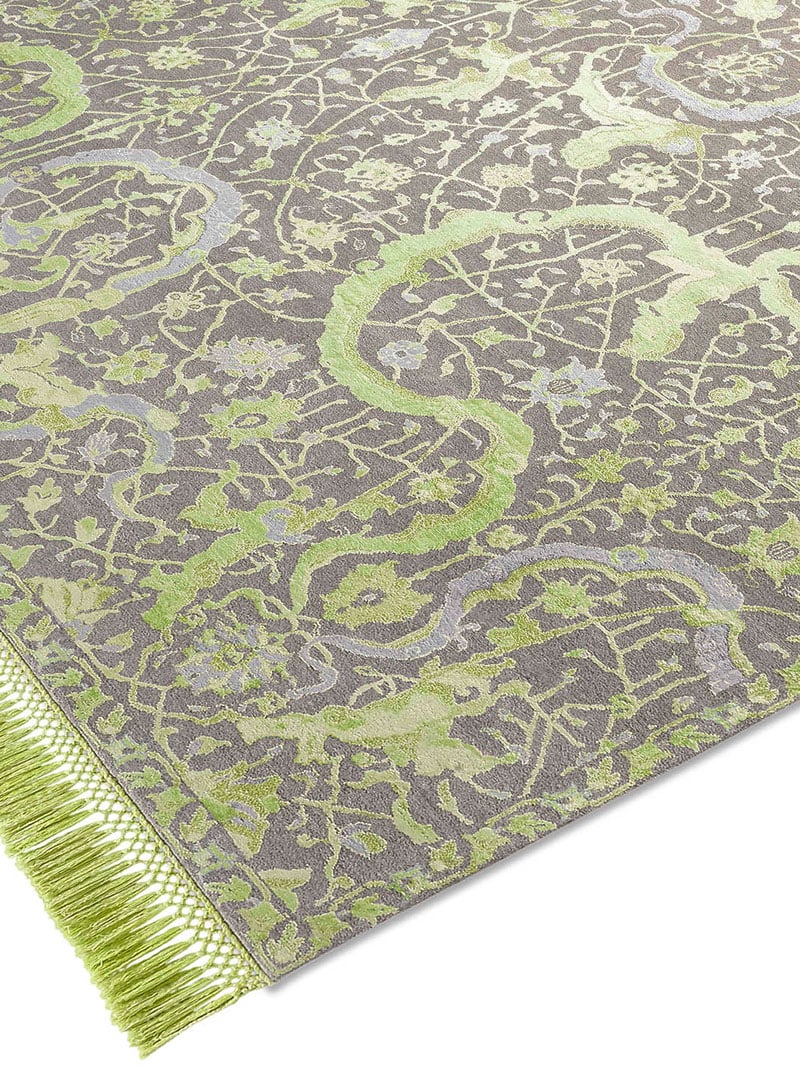 Tabriz Green luxe vloerkleed | Maat: 365 × 457 cm