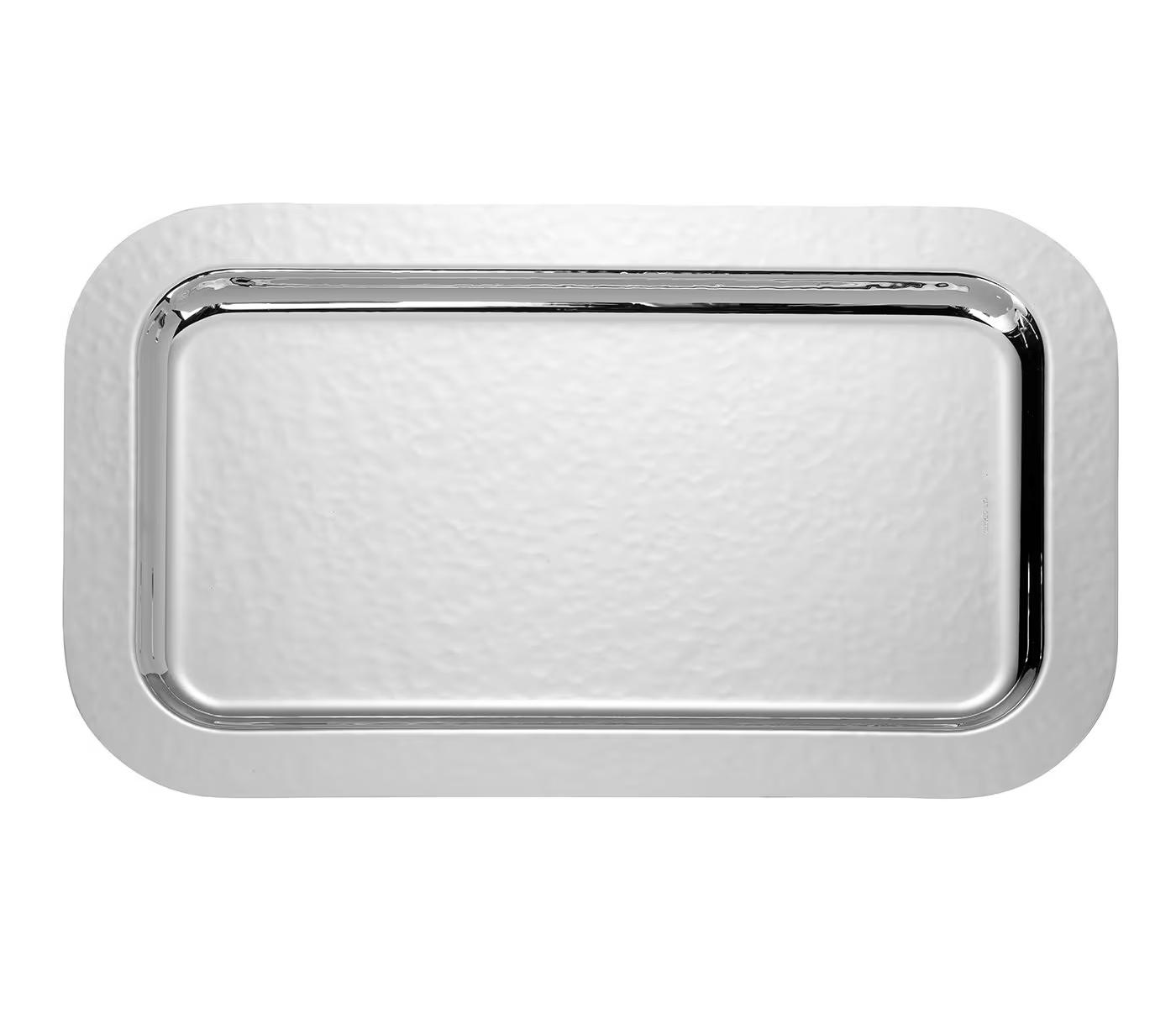 Plateau rectangulaire martelé