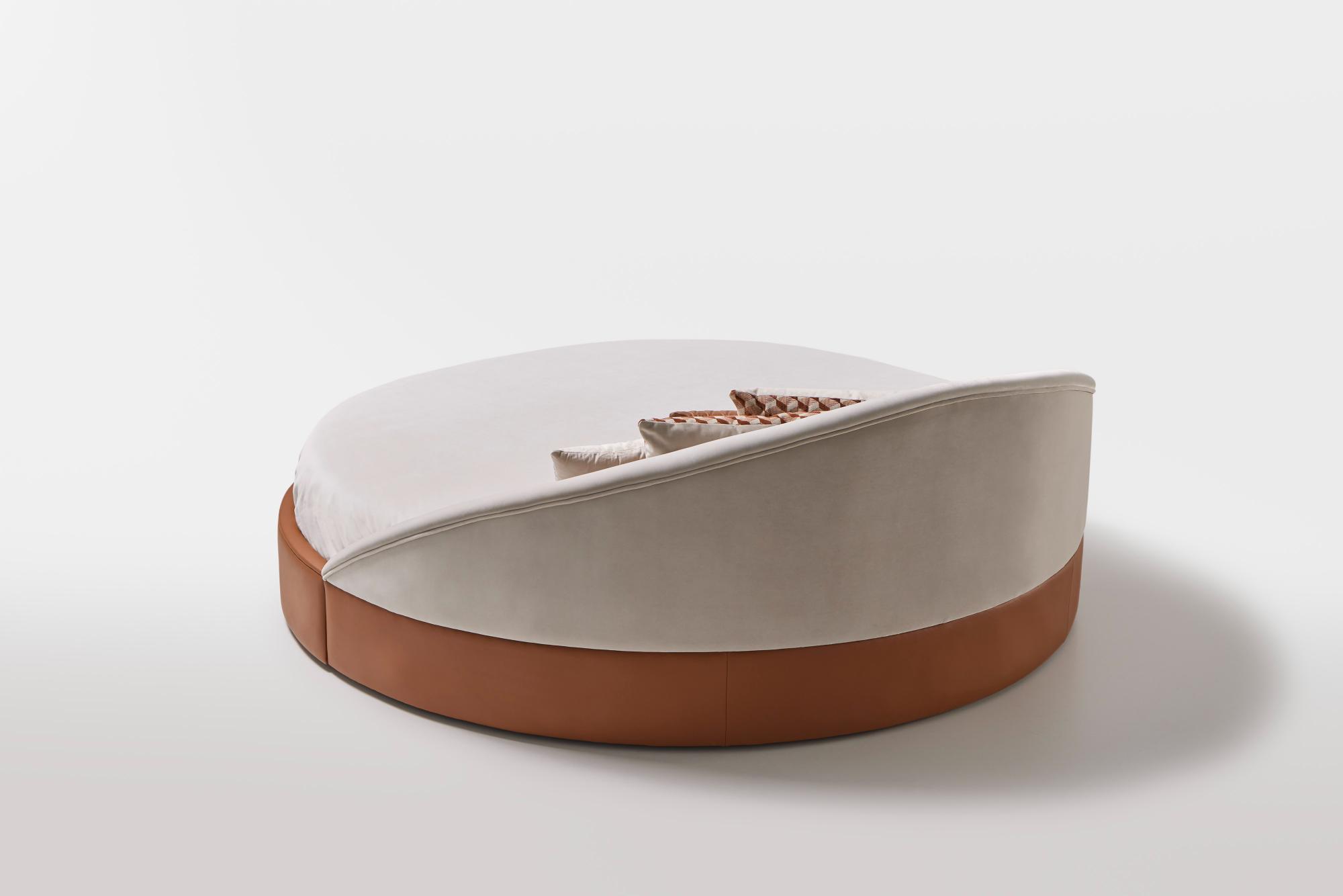 Arco rond leren bed