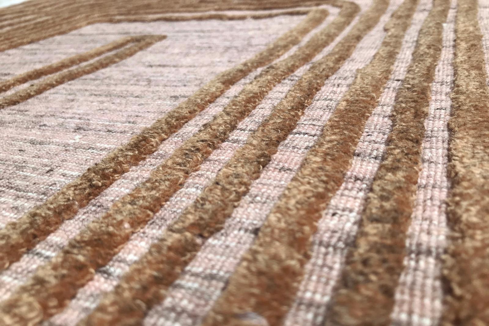 Tapis tissé plat Flow 1 Misty Rose | Taille: 200 × 300 cm