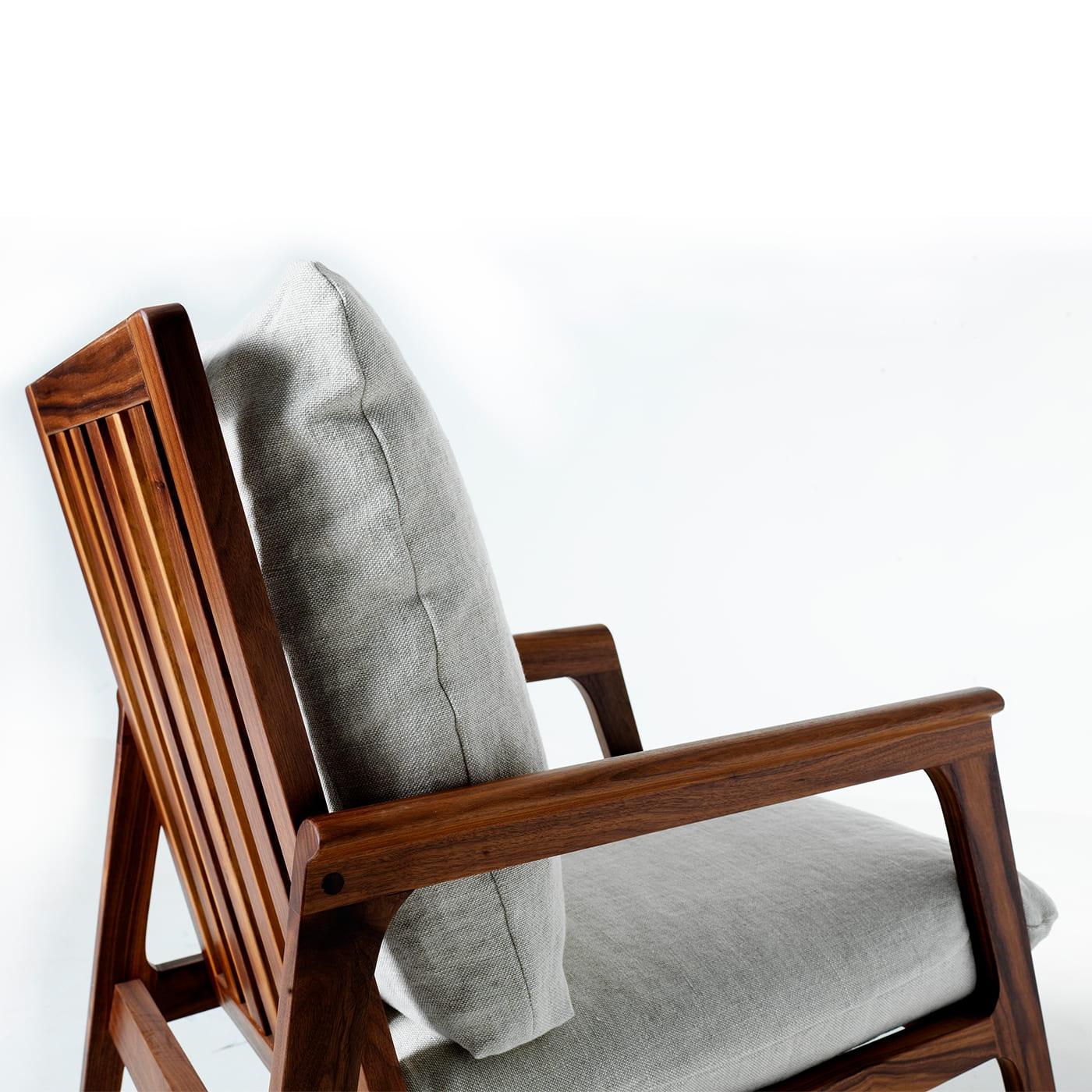 Fauteuil à bascule Momento brun | Revêtement: Linen UNICO NF184 20