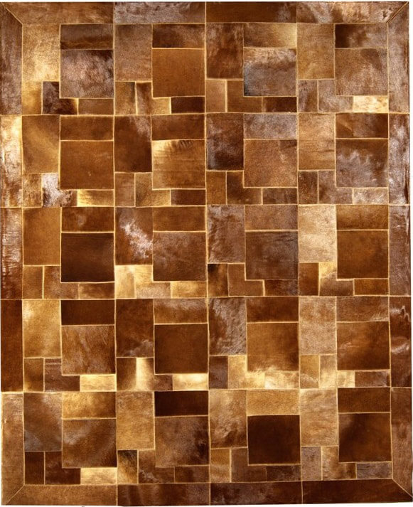 Puzzle koeienhuid tapijt | Maat: 220 × 220 cm