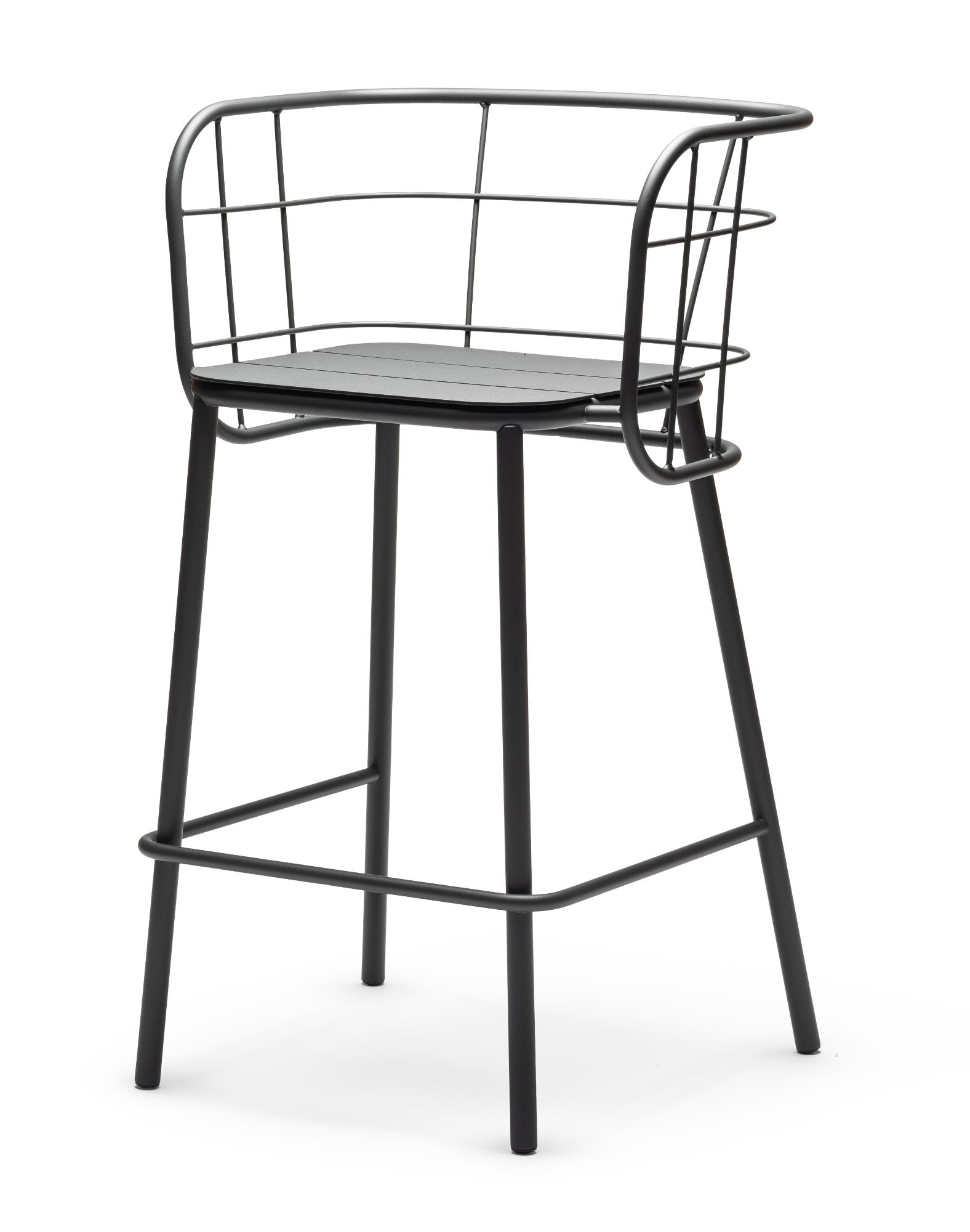 Tabouret de bar d'extérieur Jujube SG Anthracite
