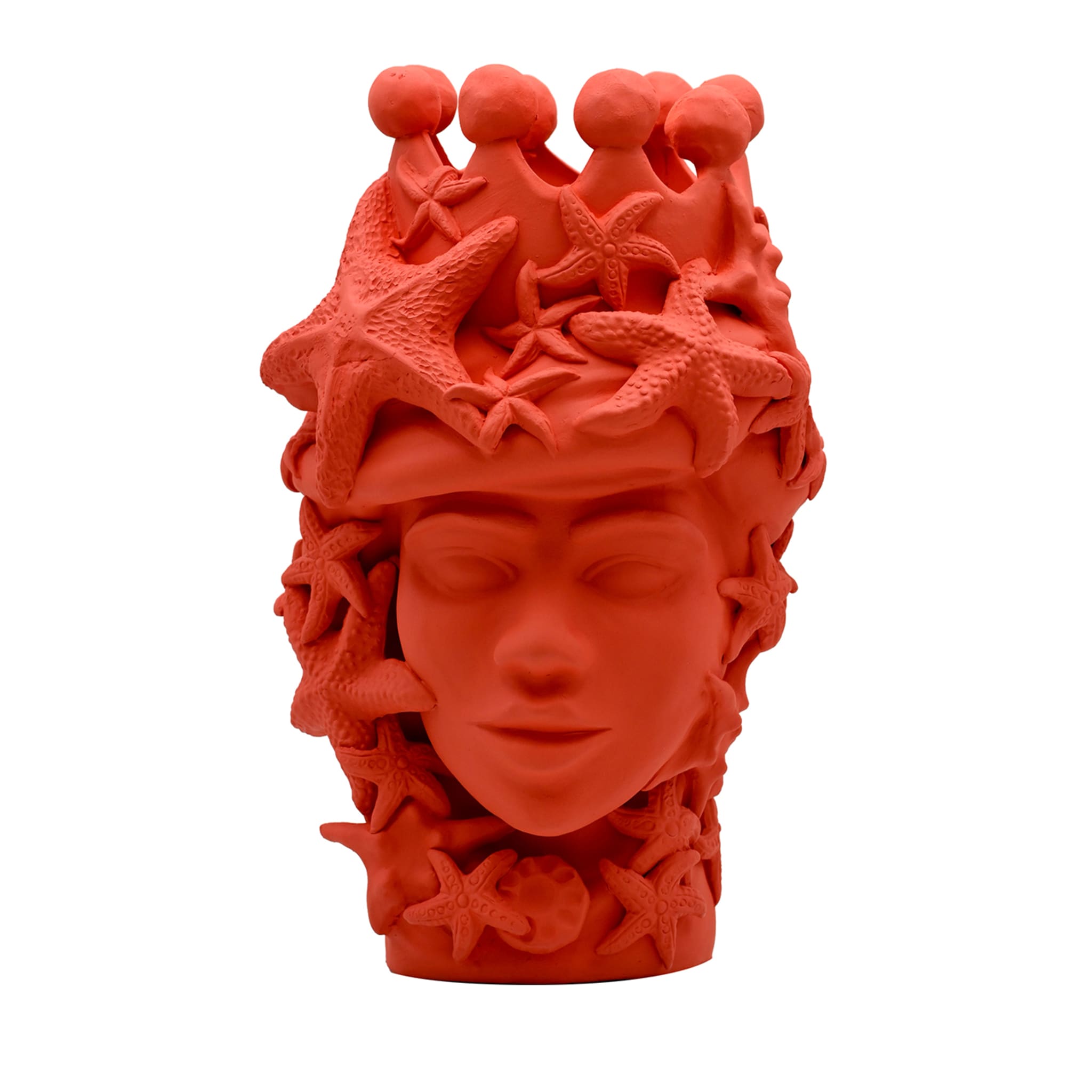 Moorkop rode handgemaakte sculptuur