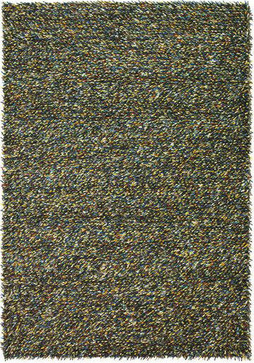 Rocks veelkleurig vilt wollen hoogpolig tapijt | Maat: 140 × 200 cm
