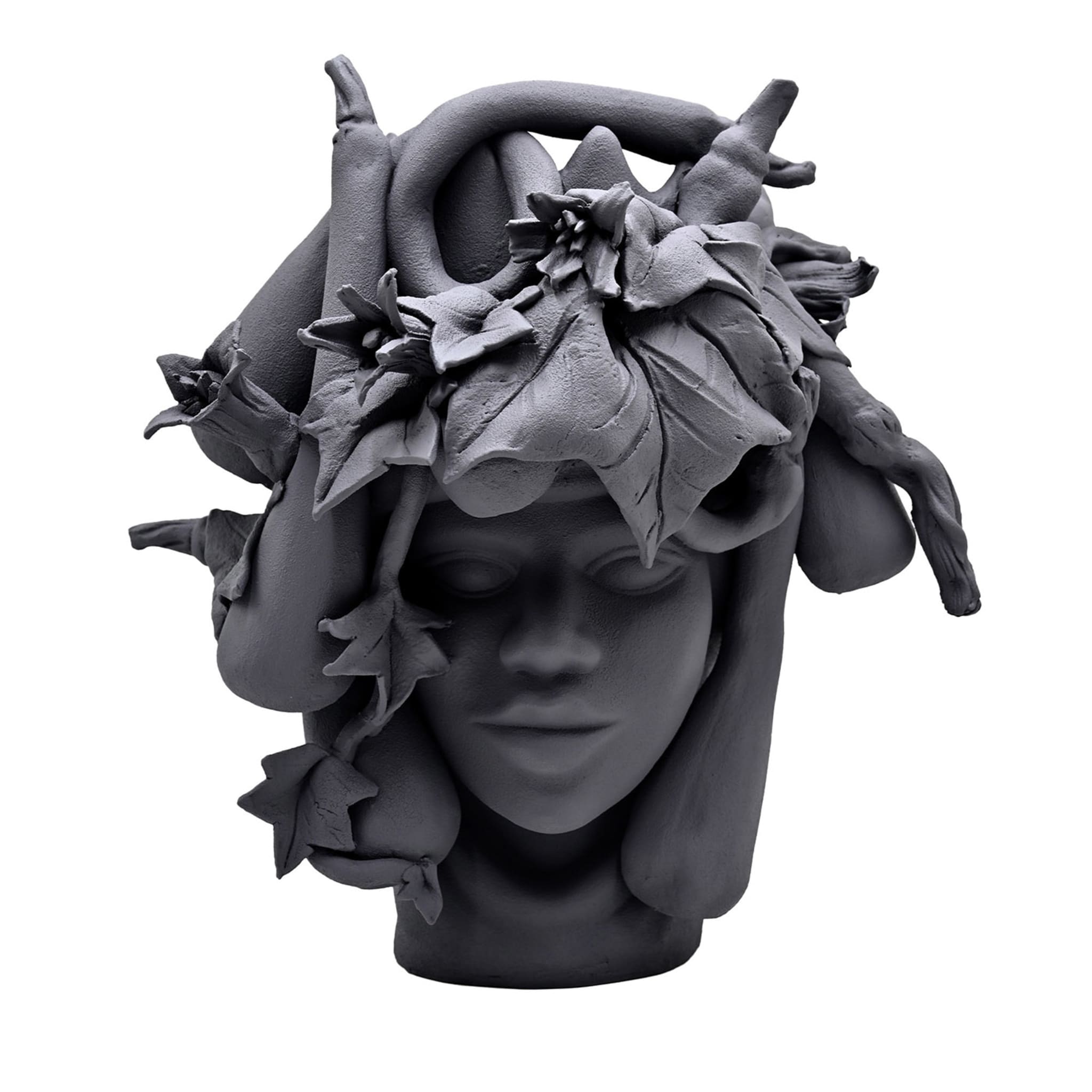 Moorkop grijze sculptuur