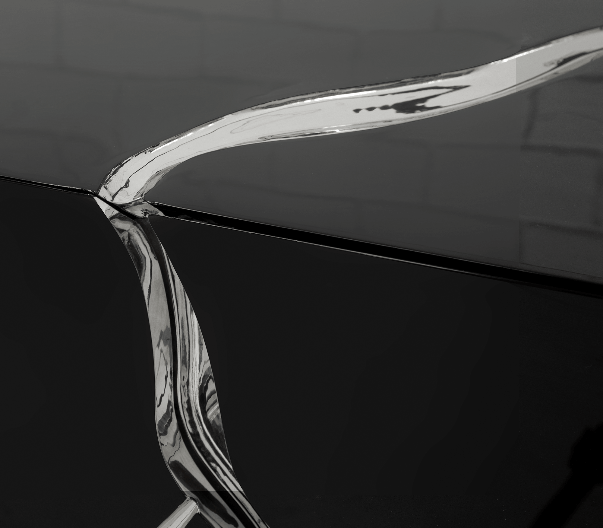 Buffet Fissure argent et noir