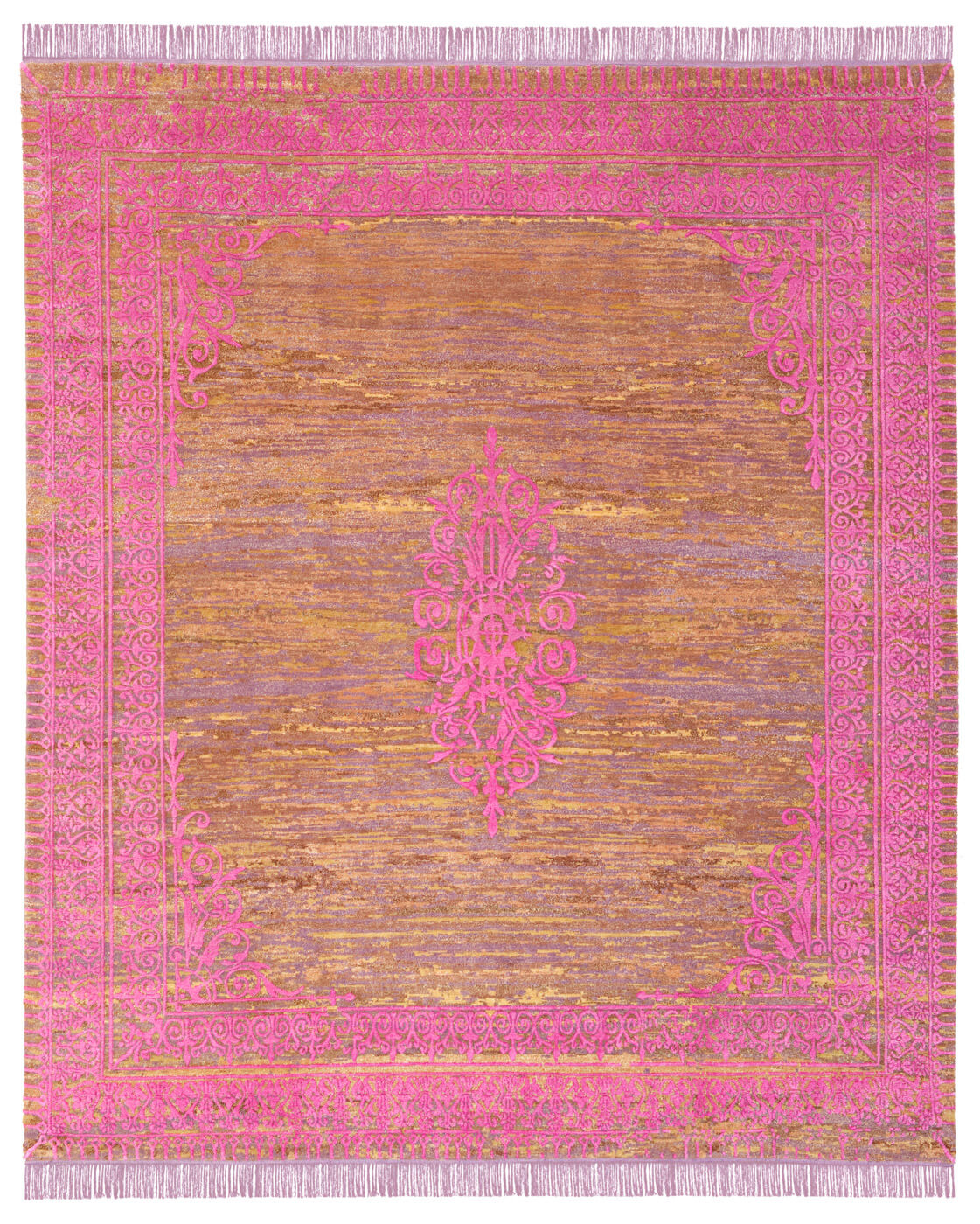 Ravenna Radi Little Rocked paars roze tapijt | Maat: 450 × 550 cm
