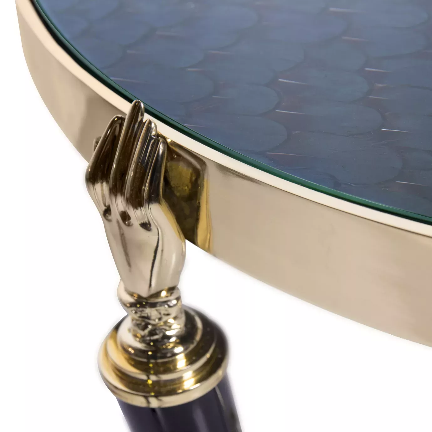 Table d’appoint Gisette plumes de paon