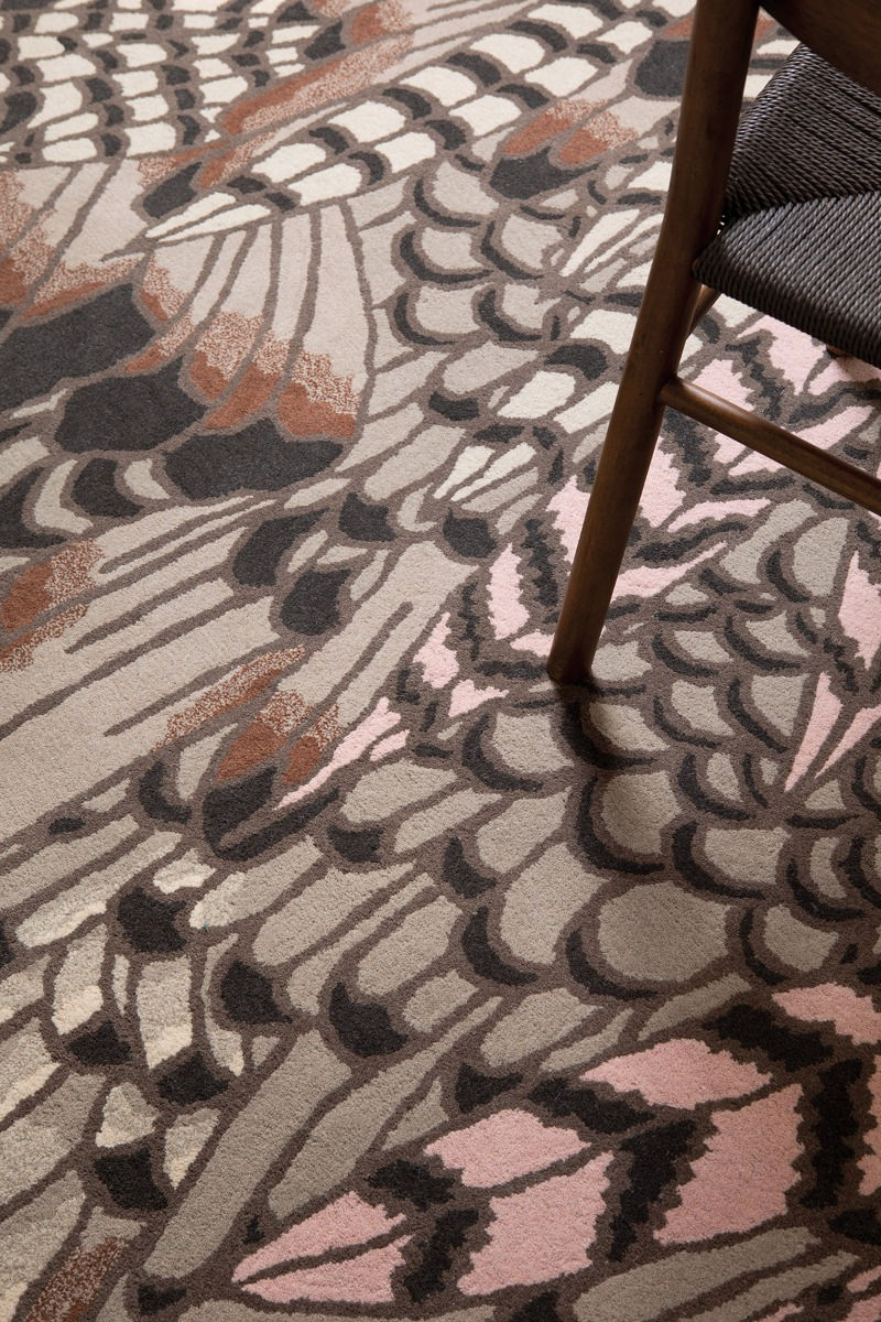 Feathers naturel tapijt | Maat: 250 × 350 cm