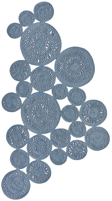 Rope binnen/buiten blauw tapijt | Maat: 160 × 230 cm