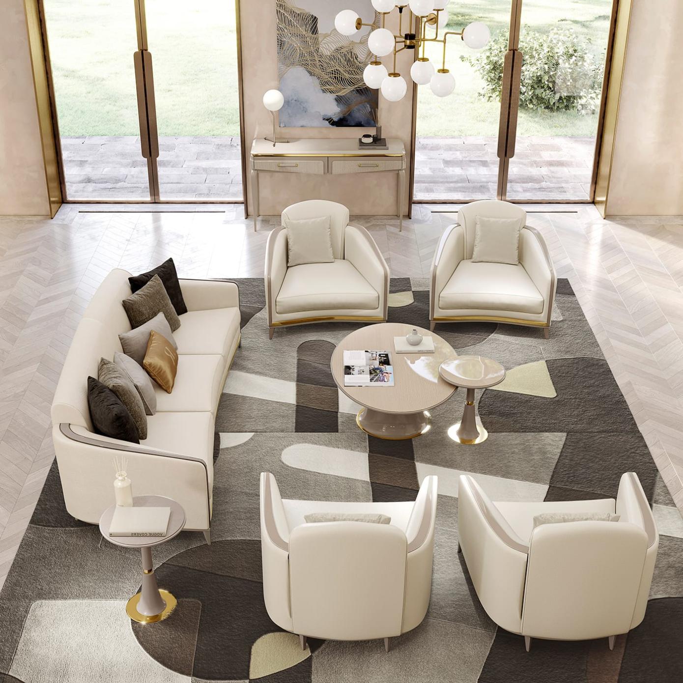 Canapé 3 places beige Elegance | Configuration: Zonder kussens