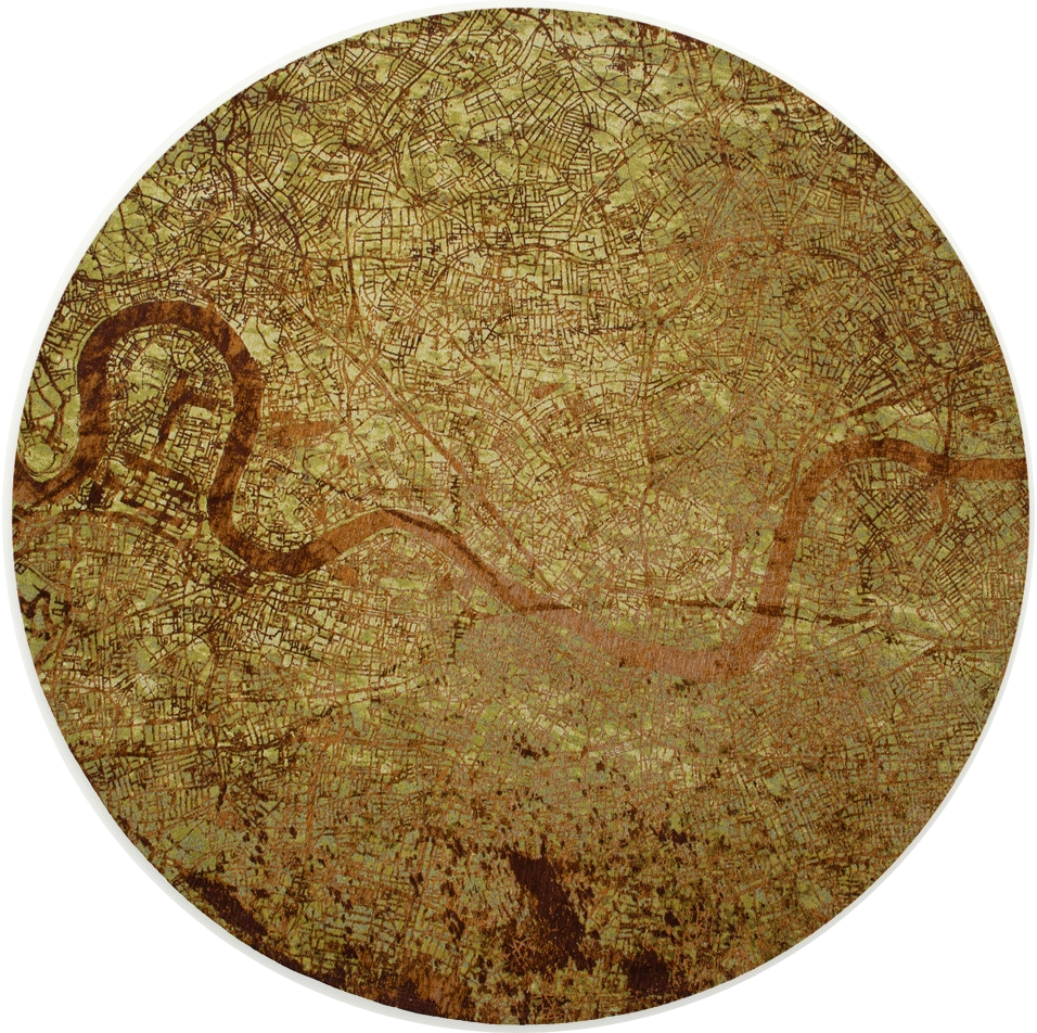 Tapis rond Gatsby Gold | Taille: Ø 240 cm