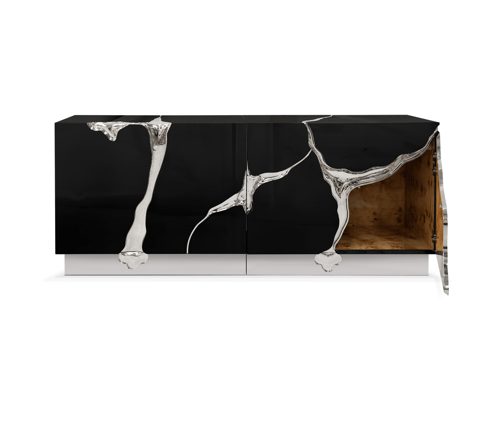 Buffet Fissure argent et noir