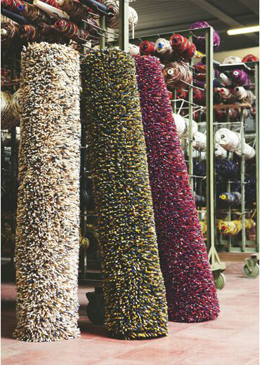 Tapis Rocks à poils longs en laine feutrée beige/brun | Taille: 200 × 300 cm