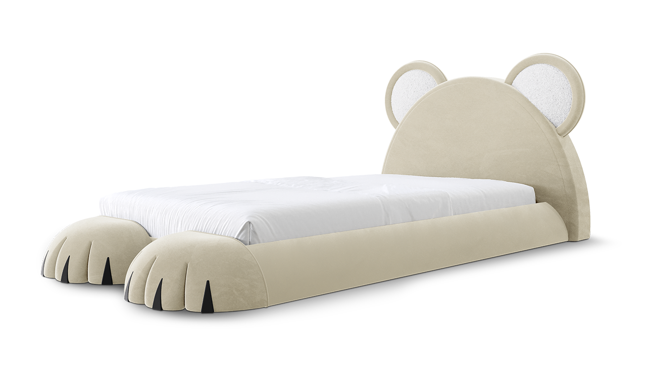 Pluizige welp bed