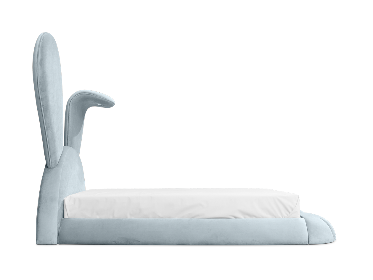 Knuffelig konijn hol bed