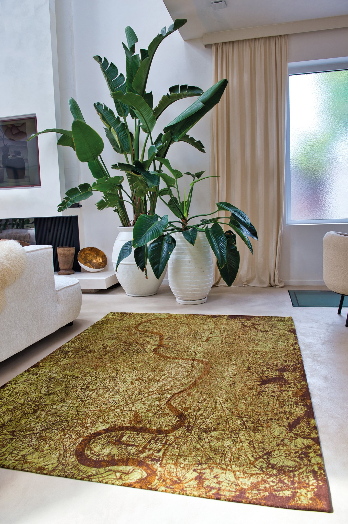 Green On Fire tapijt | Maat: 240 × 340 cm