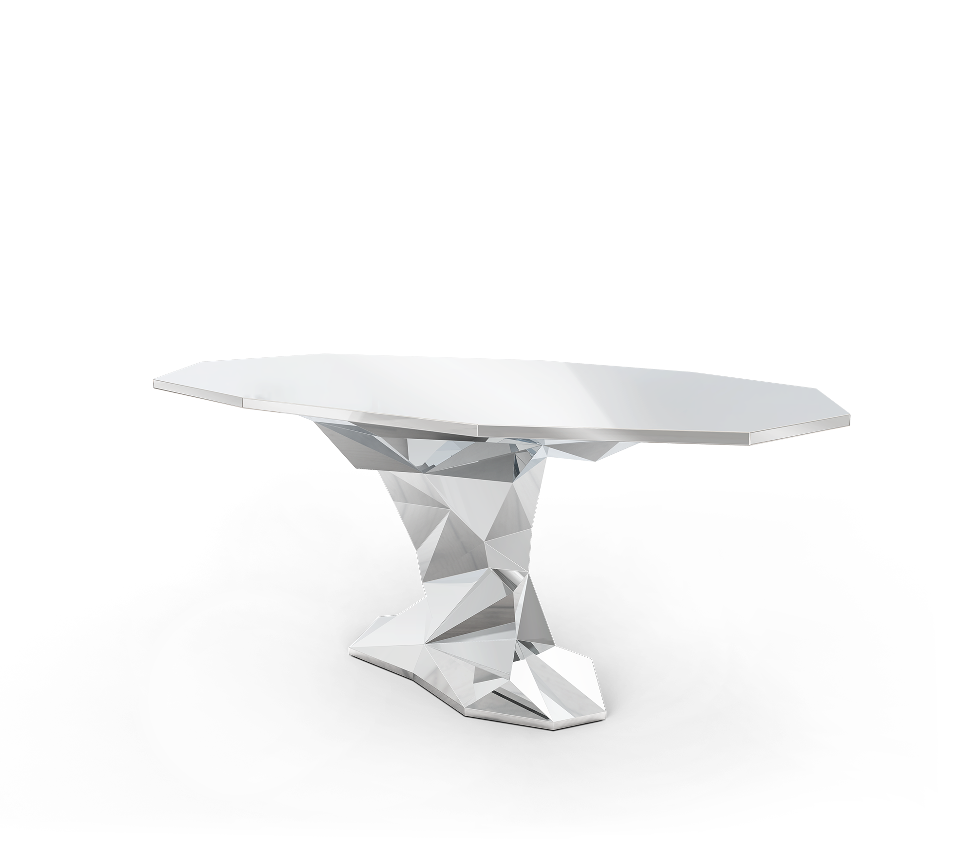 Table à manger luxueuse Bonsai argentée