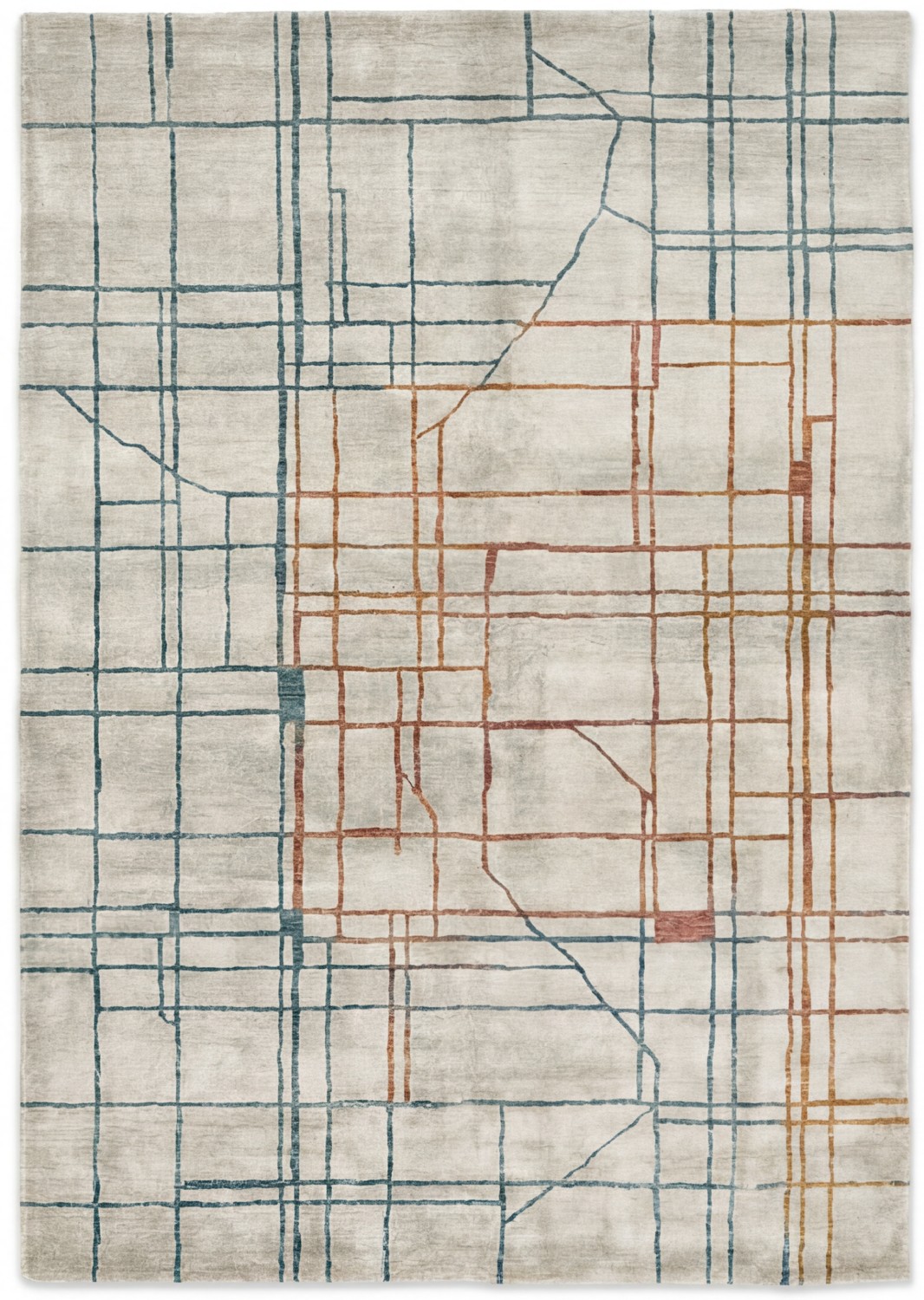 Linen Grid vloerkleed