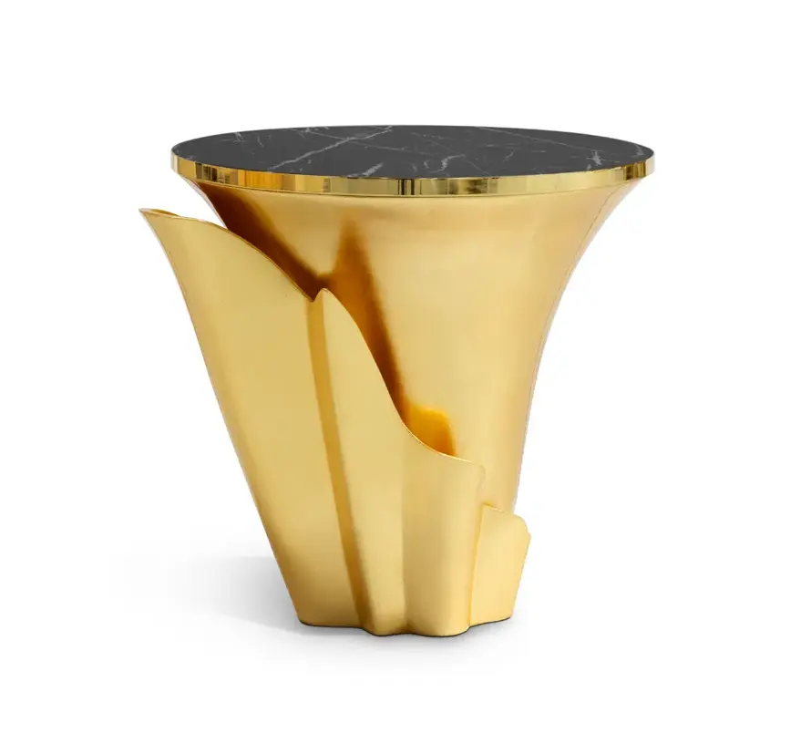 Table d’appoint Solstice à feuille d’or
