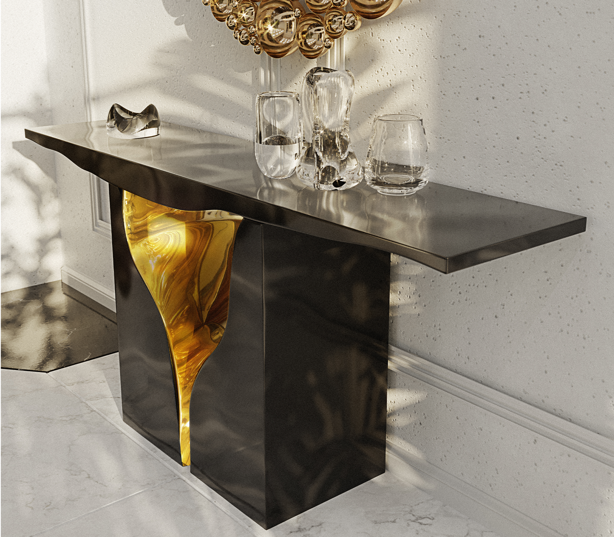Fissure zwarte console
