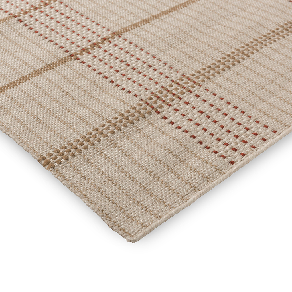 Tapis d’extérieur Zona terre cuite motif point | Taille: 160 × 230 cm