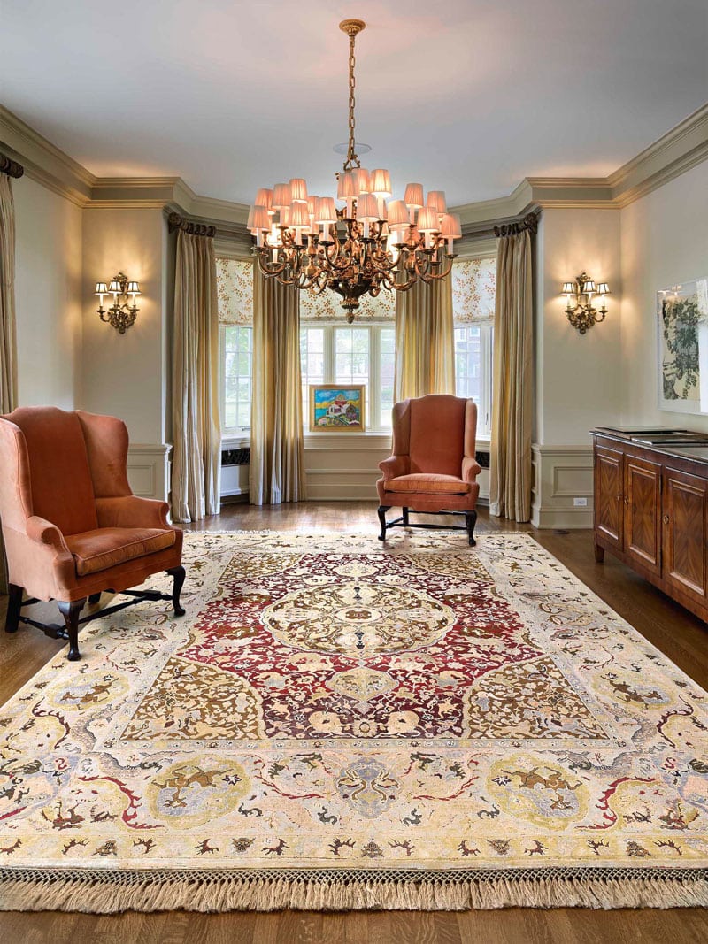 Tapis de luxe noué à la main Gold