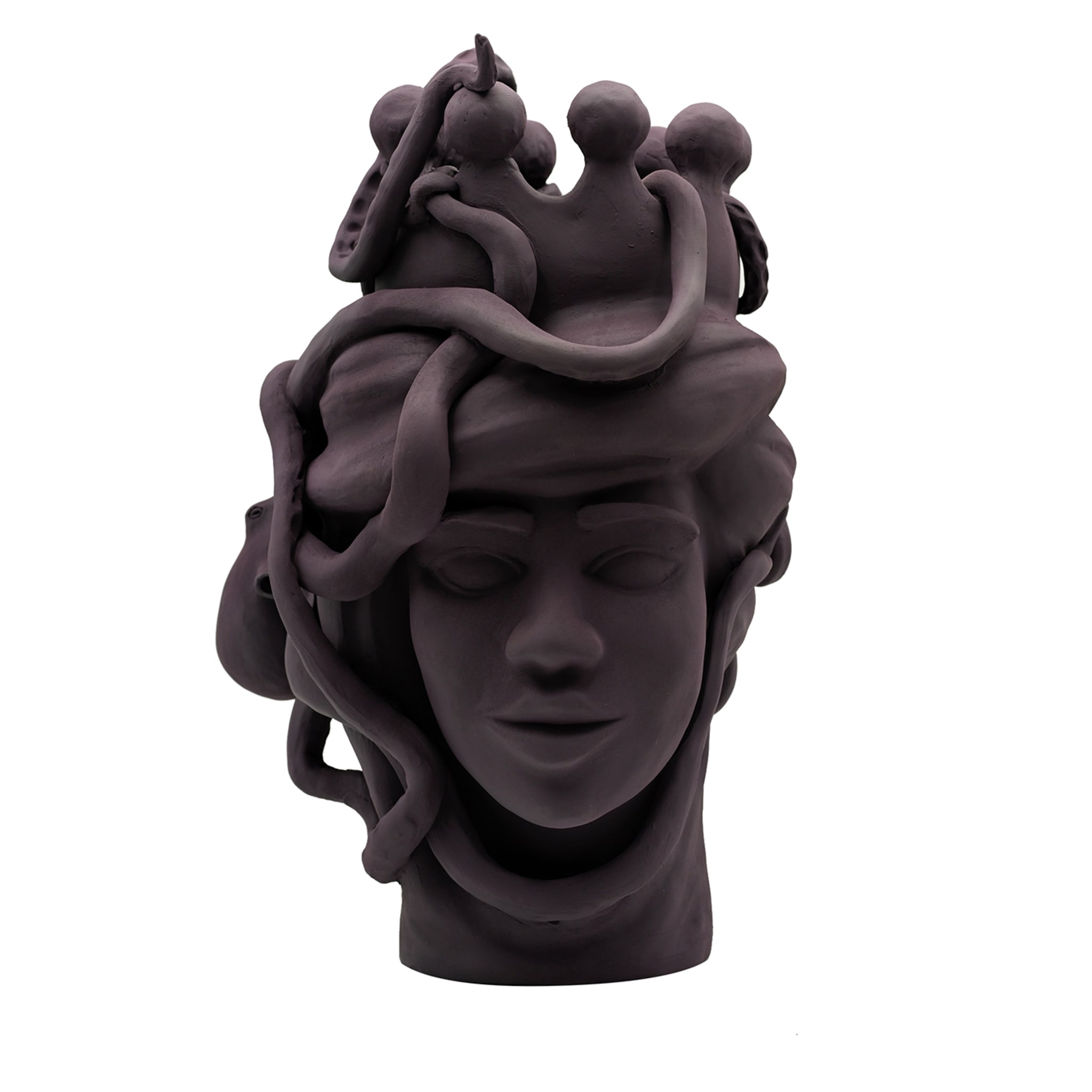 Sculpture artisanale brune Moorkop