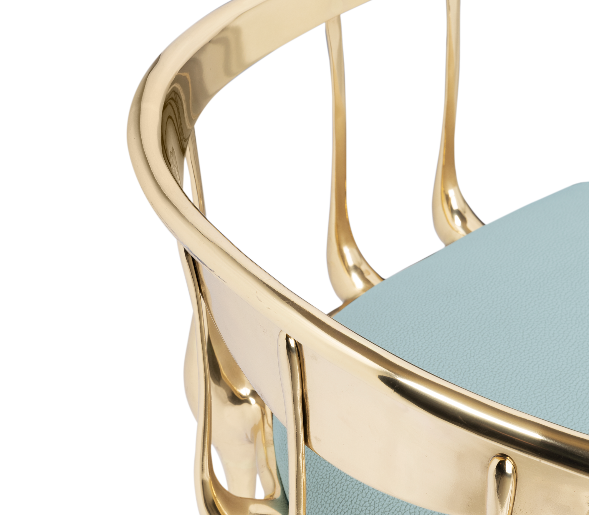 Chaise de luxe bleu clair