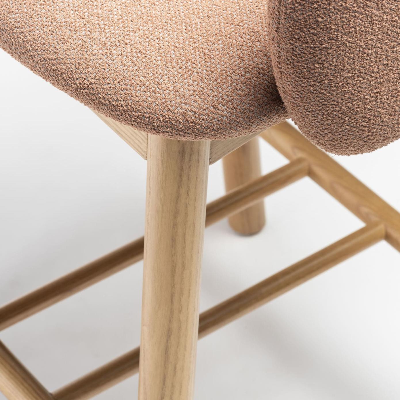 Tabouret de bar Bel SG-75 en frêne terracotta