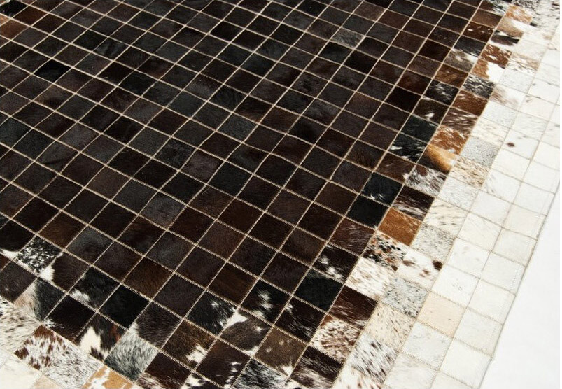 Mosaic koeienhuid tapijt | Maat: 140 × 200 cm