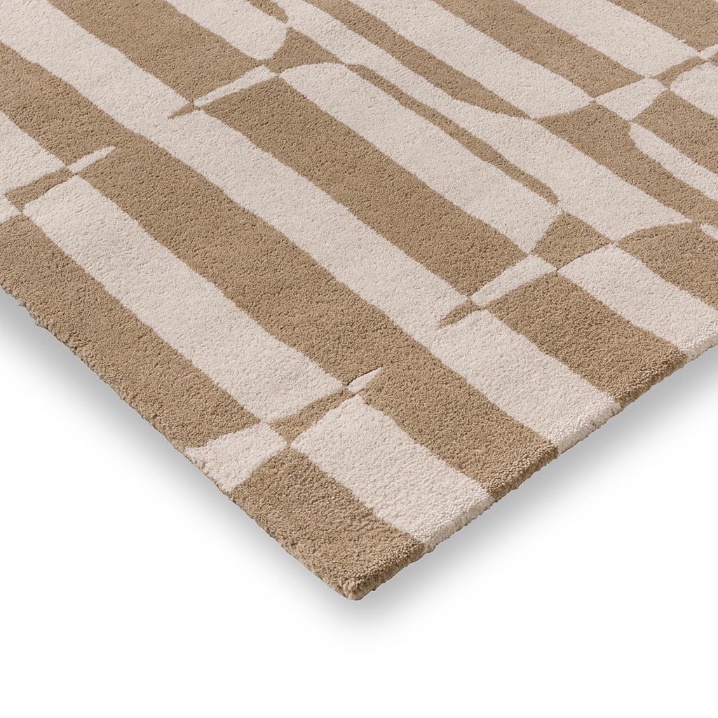 Lohko Stripe kiezel tapijt | Maat: 160 × 230 cm