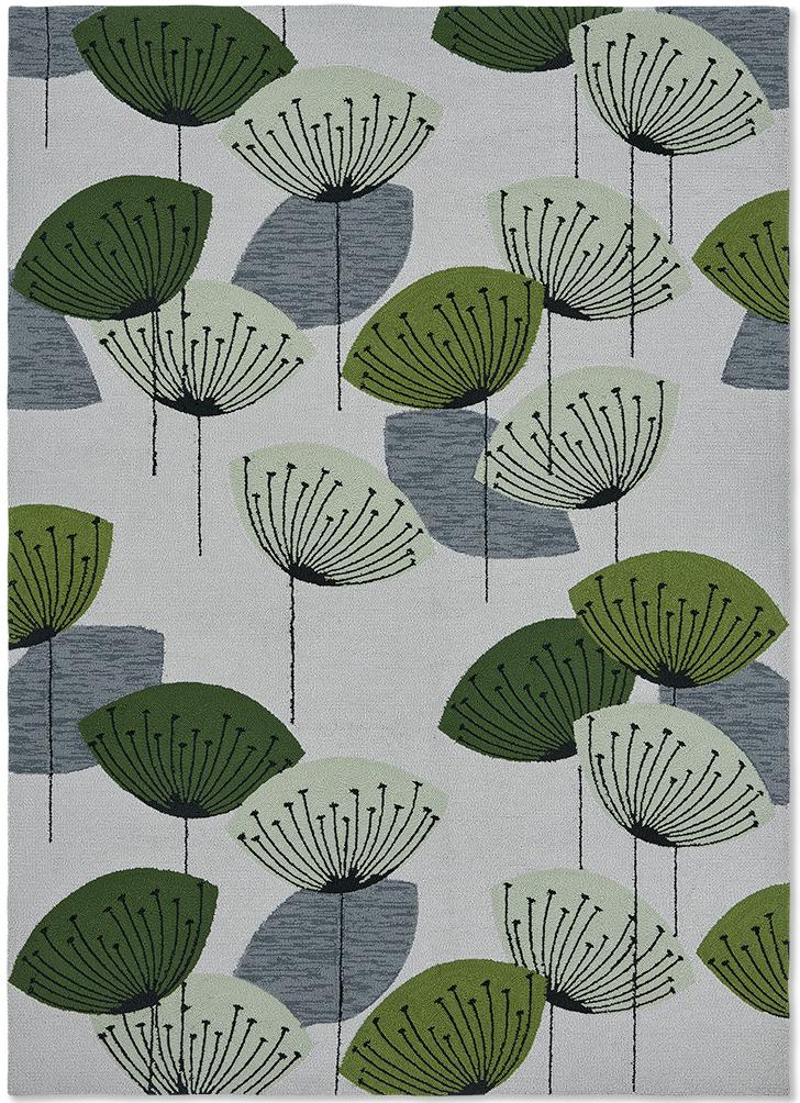 Dand. Clocks botanisch groen outdoor tapijt | Maat: 250 × 350 cm