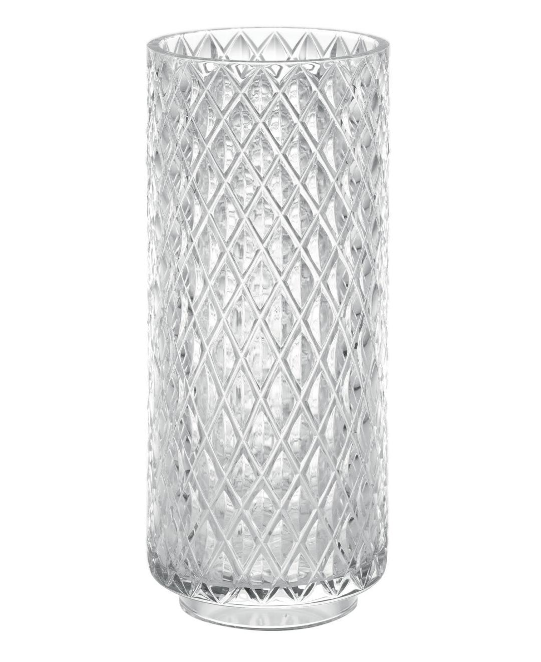 Vase losange en cristal italien