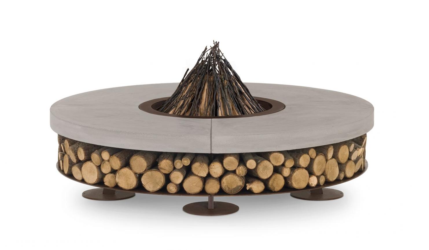 Ercole beton vuurplaats | Afwerking: Basis | Afmetingen: Ø 250 cm