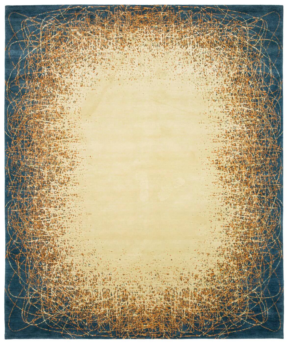 Tapis Ballpoint Art 6 beige bleu
