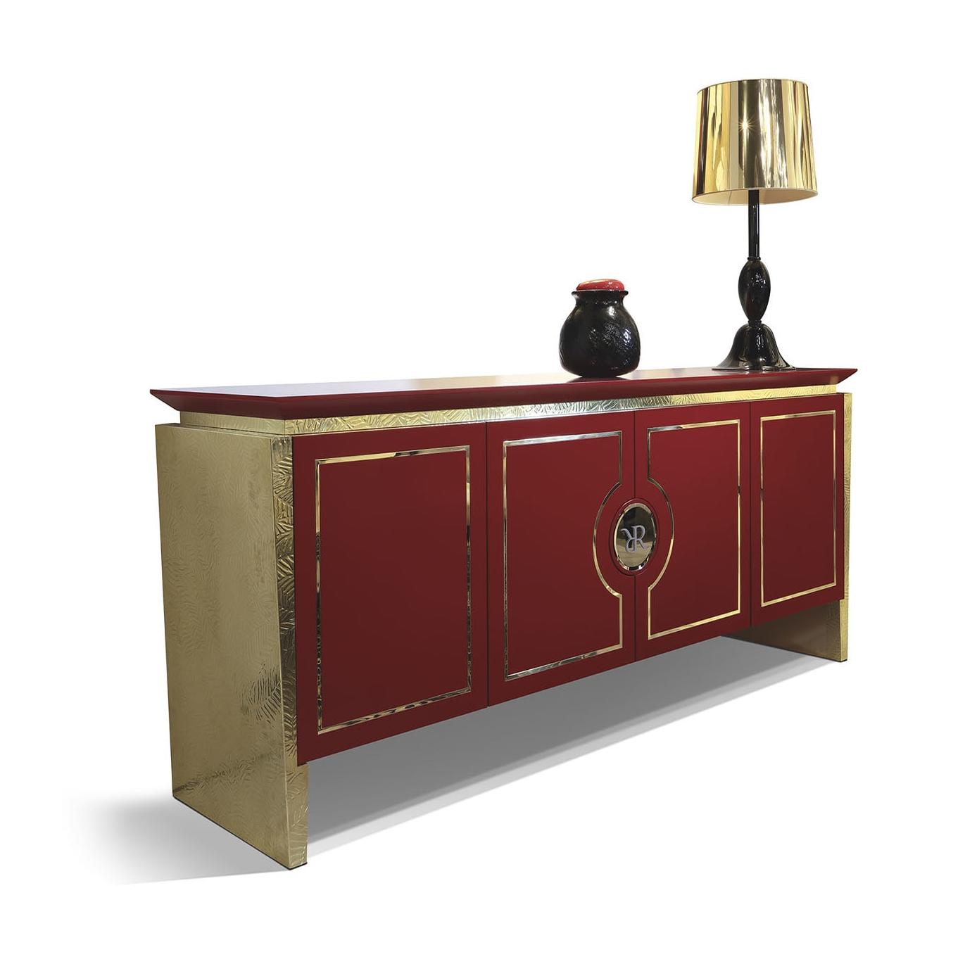 Dressoir met vier deuren in koraal