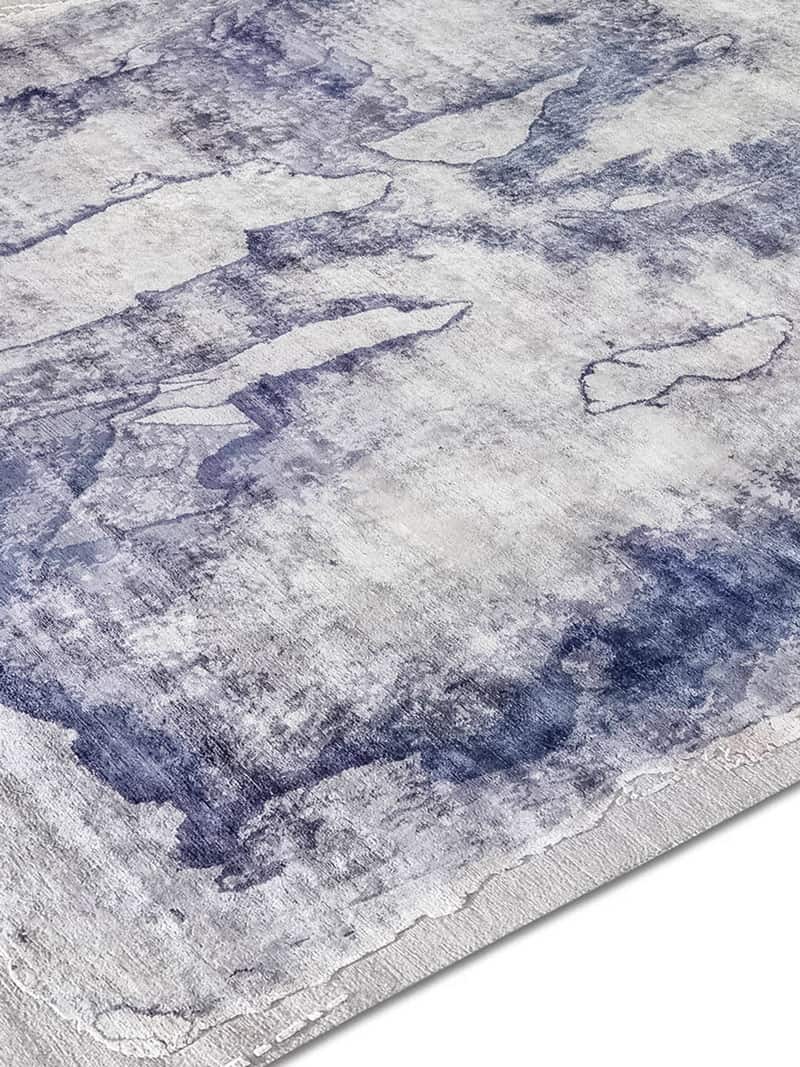 Tapis de luxe noué à la main Mono gris clair