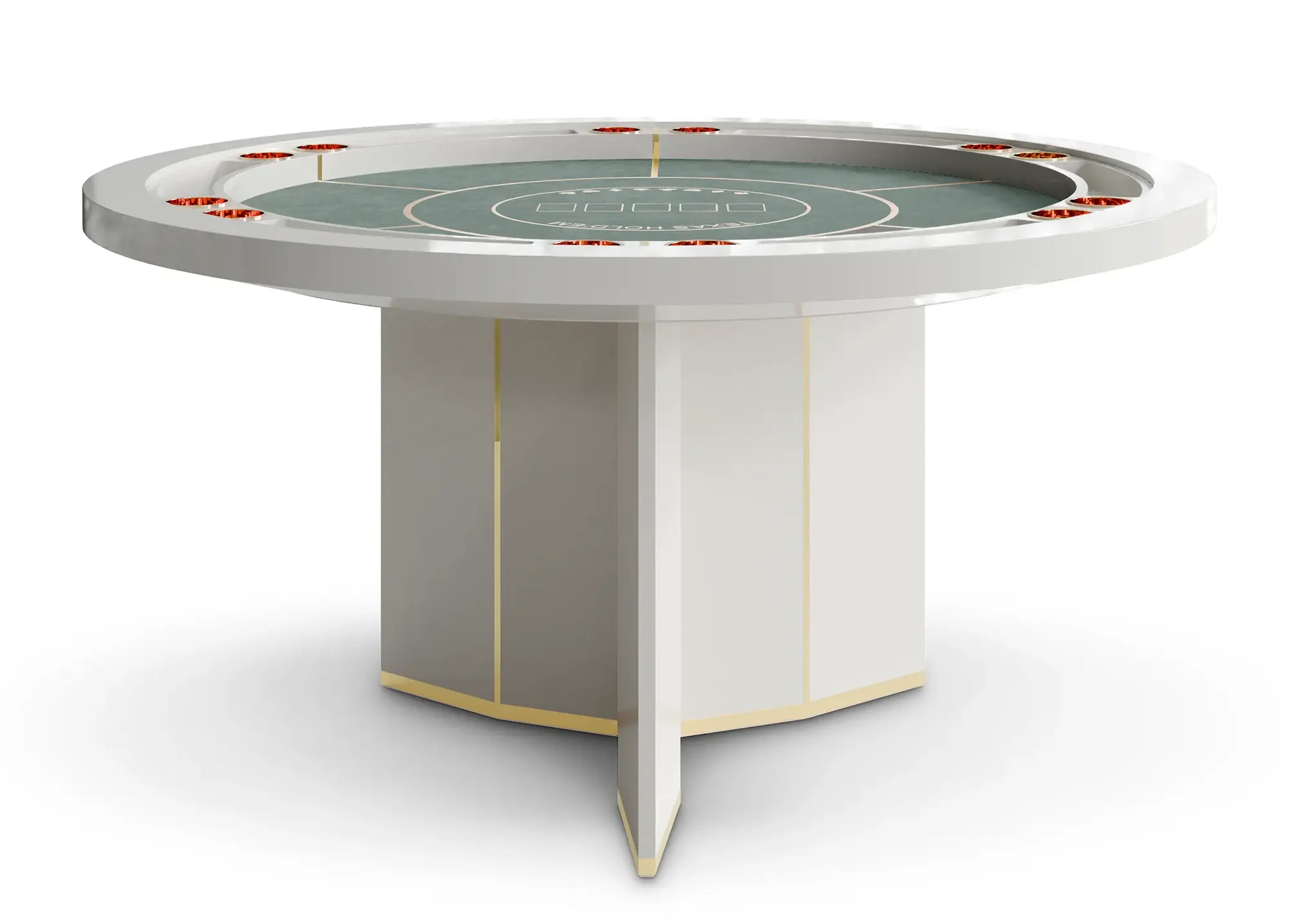 Elite witte pokertafel