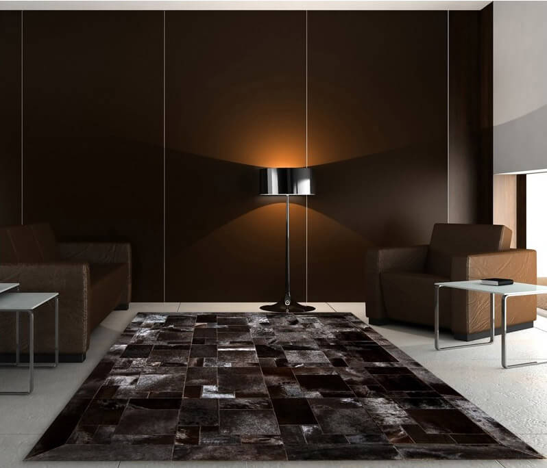 Puzzle koeienhuid tapijt | Maat: 220 × 220 cm