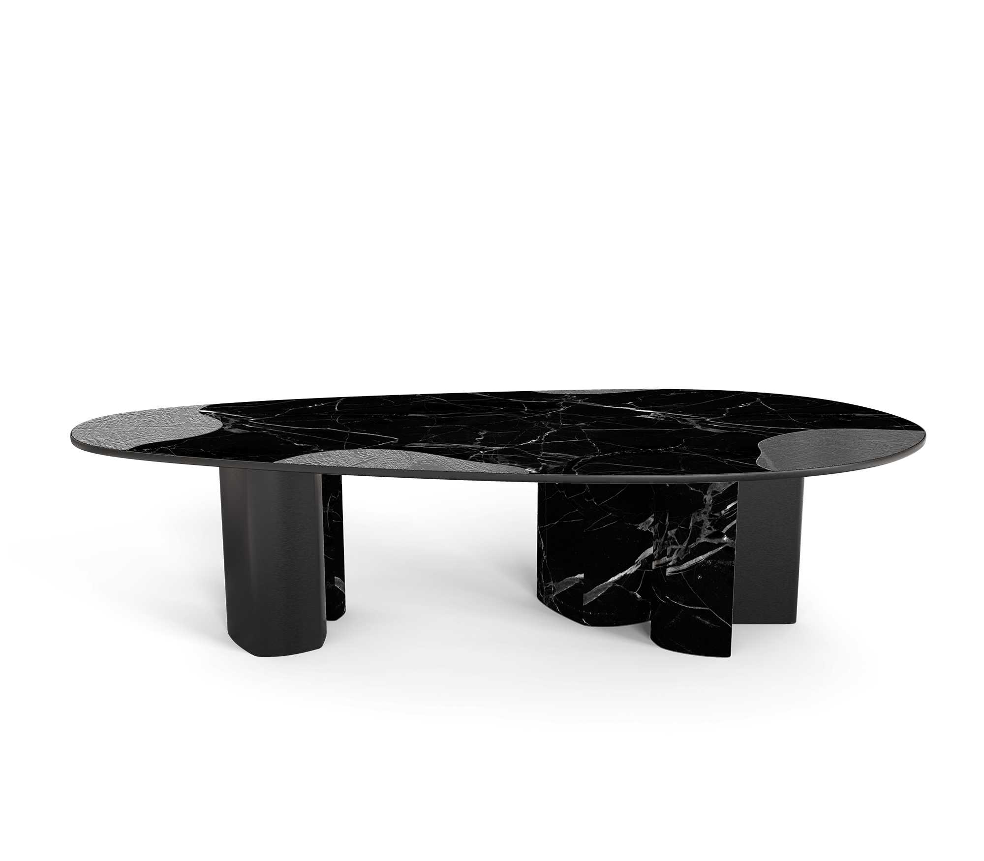 Athena Nero marmer en onyx eettafel