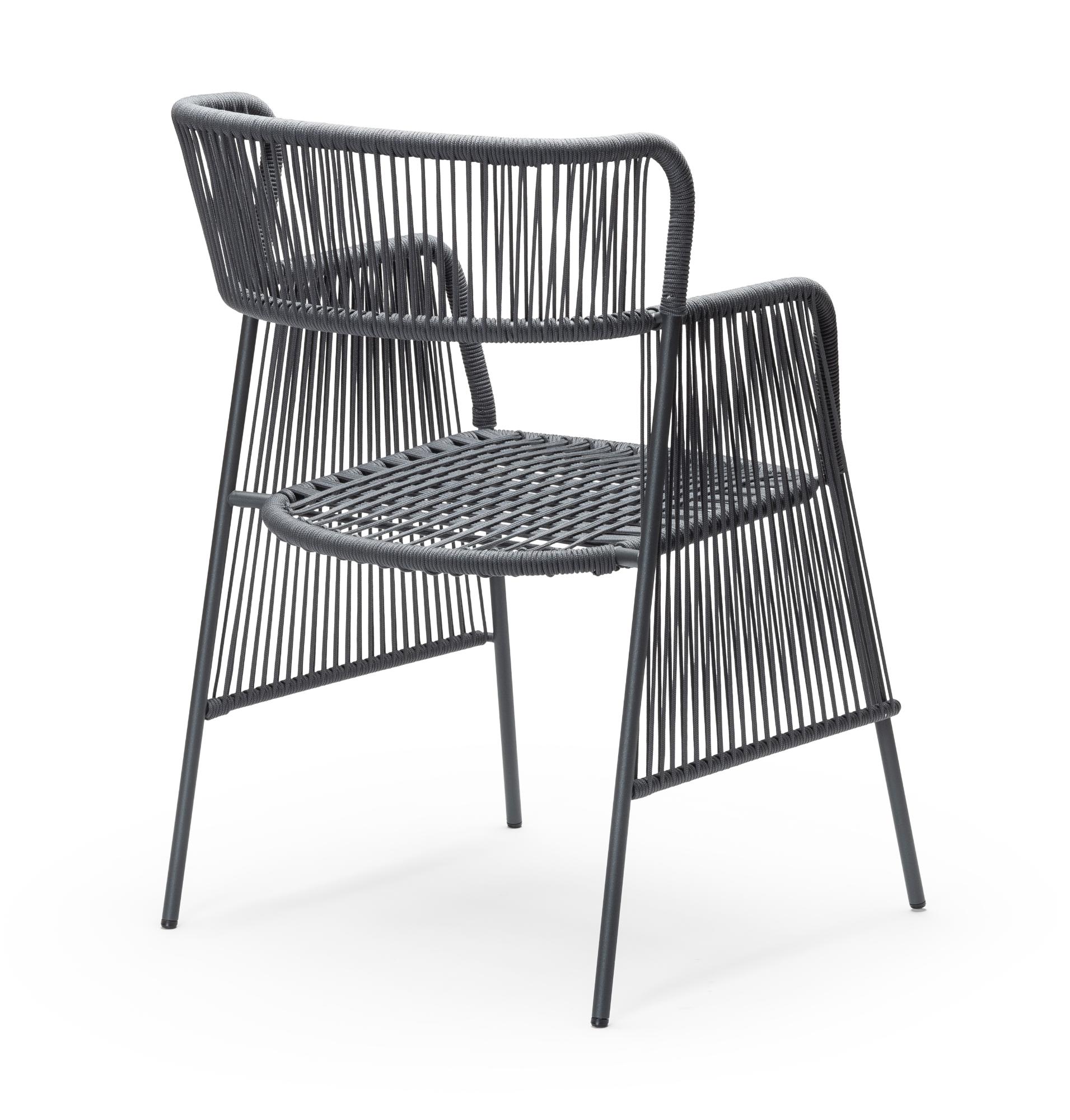 Chaise d'extérieur Altana Anthracite